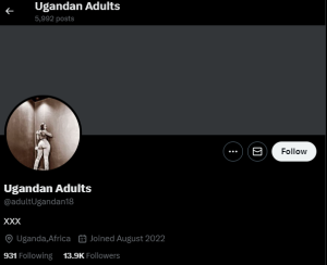 Ugandan adults Twitter account